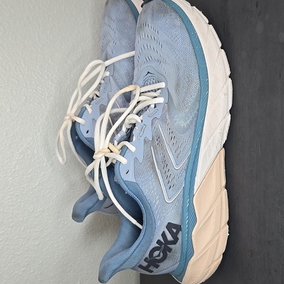 HOKA ONE ONE Arahi 5 Lightweight Lace-Up Sneakers Blue Fog Mesh Size 9.5 - Picture 2 of 9